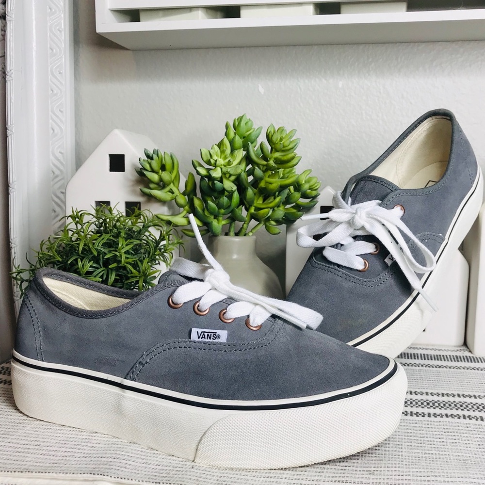Vans Grey Platform Shoes